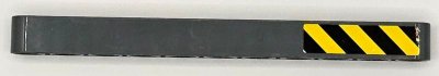 LEGO part Technic, Liftarm Dick 1 x 11 mit Schwarzen und gelben Gefahrenstreifen Muster Modell Rechte Seite (Aufkleber) - Set 42098 (32525pb047R)