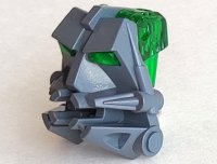 LEGO part Bionicle Bloc Connecteur de Tête 3 x 4 x 1 2/3 avec Oeil Trans-Vert / Tige Cérébrale (32553 / 32554) 32553c01