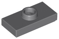 LEGO part Plate, Modified 1 x 2 with 1 Stud with Groove (Jumper) (3794b)