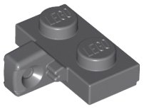 LEGO part Hinge Plate 1 x 2 Locking with 1 Finger on Side with Bottom Groove (44567a)