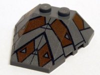 LEGO part Wedge 4 x 4 Triple with Stud Notches with Sith Nightspeeder Pattern 2 48933pb009
