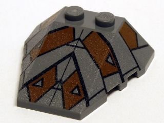 LEGO part Wedge 4 x 4 Triple with Stud Notches with Sith Nightspeeder Pattern 2 (48933pb009)