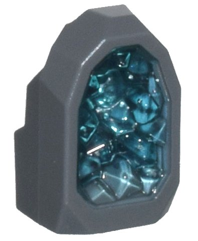 LEGO part Rock 1 x 1 Geode with Molded Glitter Trans-Light Blue Crystals Pattern (49656pb03)