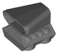 LEGO part Vehicle, Air Scoop Engine Top 2 x 2 50943