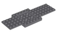 LEGO part Vehicle, Base 6 x 16 x 2/3 with 4 x 4 Recessed Center and 4 Holes 52037