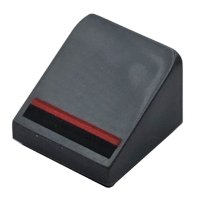 LEGO part Slope 30 1 x 1 x 2/3 with Black and Red Stripes Pattern 54200pb116