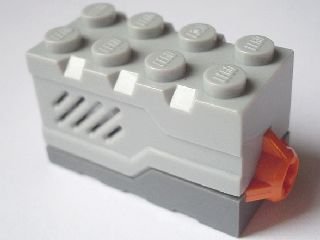 LEGO part Electric, Sound Brick 2 x 4 x 2 with Light Bluish Gray Top and Roaring Animal Sound (55206c02)