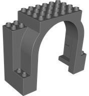 LEGO part Duplo, Brick 4 x 10 x 7 Arch, Tunnel (5557)