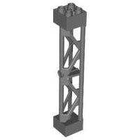 LEGO part Support 2 x 2 x 10 Girder Triangular Vertical - Type 3 - 3 Posts, 2 Sections (58827)