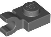LEGO part Plate, Modified 1 x 1 with U Clip (Horizontal Grip) 6019