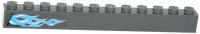 LEGO part Brick 1 x 12 with Dark Azure and White Flame Pattern on Left (Sticker) - Set 70129 6112pb011L