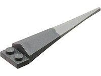LEGO part Plate, Modified 1 x 2 with Angular Extension with Molded Flexible Light Bluish Gray Tip Pattern 61406pb03