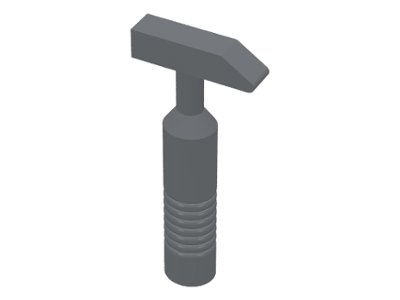 LEGO part Minifigure, Utensil Tool Cross Pein Hammer - 6-Rib Handle (6246b)