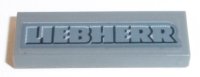 LEGO part Tile 1 x 3 with Light Bluish Gray 'LIEBHERR' Pattern (Sticker) - Set 42100 63864pb160