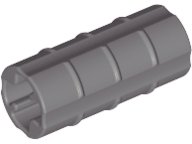 LEGO part Technic, Axle Connector 2L (Ridged with x Hole x Orientation) (6538b)
