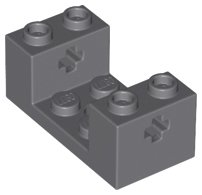 LEGO part Technic, Brick 2 x 4 x 1 1/3 with Axle Holes and 2 x 2 Cutout (67446)