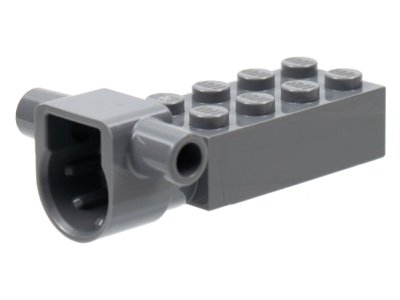 LEGO part Brick, Modified 2 x 4 with Rip Cord Track and Pin Socket (Ninjago Spinjitzu Top) (71100)