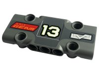 LEGO part Technic, Panel Plate 3 x 7 x 1 with Number 13, 'AXLE BEAM' and 'LEVEL' Pattern (Sticker) - Set 42129 71709pb003