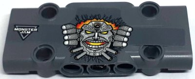 LEGO part Technic, Panel Plate 3 x 7 x 1 with 'MONSTER JAM' and Monster Mask Pattern Model Right Side (Sticker) - Set 42119 (71709pb007R)