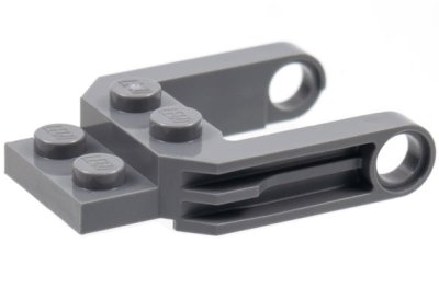 LEGO part Vehicle, Base 2 x 2 x 2/3 Wheel Fork with 2 Arms and Pin Holes (77598)