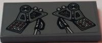 LEGO part Tile 2 x 4 with Control Panels and Control Sticks Pattern (Sticker) - Set 75038 87079pb0418