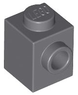 LEGO part Brick, Modified 1 x 1 with Stud on Side 87087
