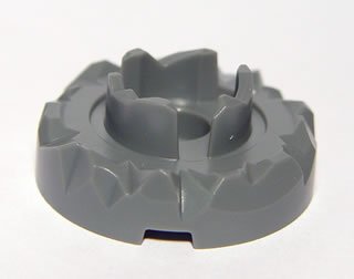 LEGO part Turntable 4 x 4 Top with Jagged Edge and Three Segments (Atlantis Key Holder) (87750)
