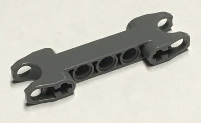LEGO onderdeel Technic, Axle and Pin Connector 2 x 7 with 2 Ball Joint Sockets, Squared Ends, Open Side Axle Holes (89651)