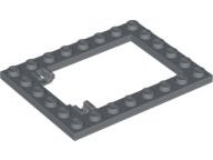 LEGO part Plate, Modified 6 x 8 Trap Door Frame Horizontal (Long Pin Holders) 92107