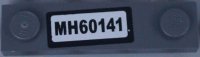 LEGO part Plate, Modified 1 x 4 with 2 Studs without Groove with 'MH60141' Pattern (Sticker) - Set 60141 92593pb036