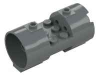 LEGO part Cylinder 3 x 6 x 2 2/3 Horizontal - Square Connections Between Interior Studs 93168