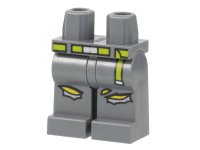 LEGO part Hips and Legs with Lime Belt, Silver Buckle, and Torn Knees Pattern 970c00pb1465
