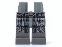 LEGO part Hips and Pearl Dark Gray Legs with Silver Armor Pattern 970c77pb03
