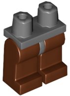 LEGO part Hips and Reddish Brown Legs (970c88)