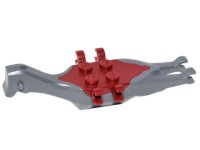 LEGO part Dinosaur Body Pteranodon, 4 Studs, 6 Clips with Fixed Dark Red Top 98085c03