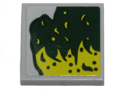LEGO part Piastrella, Modificata 2 x 2 Invertita con Motivo Melma Lime Lato Destro Modello (Adesivo) - Set 40336 (11203pb043R)