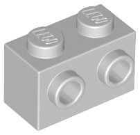 LEGO part Brick, Modified 1 x 2 with Studs on 1 Side (11211)