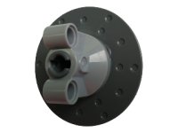 LEGO part Technic, Lenkachse mit 2 Bolzenlöchern mit Dunkelblaugrau-Lenk-Radnabe 3 Bolzenlöcher Rund (11950/ 35189) 11950c02