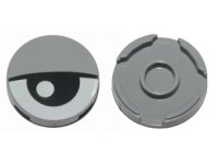 LEGO part Tile, Round 2 x 2 with Bottom Stud Holder with Eye and Eyelid Pattern 14769pb027