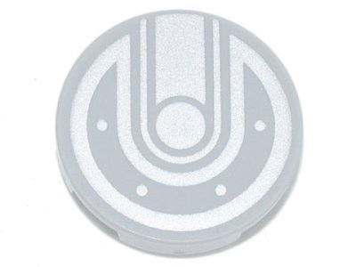 LEGO part Piastrella, Rotonda 2 x 2 con Supporto Bottone Inferiore con Linee Argento, Bulloni/Puntini Motivo (14769pb226)
