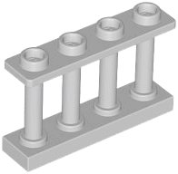 LEGO onderdeel Hek 1 x 4 x 2 Met Spijlen met 4 Studs 15332