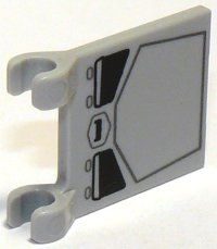 LEGO part Flag 2 x 2 Square with Black and Dark Bluish Gray SW MINI AT-ST Pattern 2335pb252