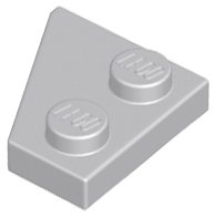 LEGO onderdeel Wig, Plaat 2 x 2 Rechts 24307