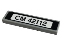 LEGO part Tile 1 x 4 with 'CM 42112' Pattern (Sticker) - Set 42112 2431pb0696