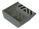 LEGO part Vehicle, Tipper Bed Small with Black and Silver Danger Stripes Pattern (Sticker) - Set 8191 (2512pb01)