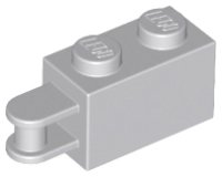 LEGO part Brick, Modified 1 x 2 with Bar Handle on End - Bar Inset from Edge 26597
