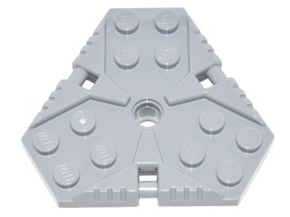 LEGO part Plate, Modified 6 x 6 Hexagonal with Pin Hole (27255)