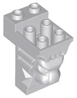 LEGO part Brick, Modified 2 x 3 x 3 with Cutout and Lion Head - 6 Hollow Studs (30274)