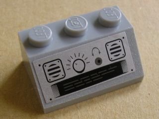 LEGO part Slope 45 2 x 3 with Radio Control and Loudspeaker Pattern (Sticker) - Set 8635 (3038pb03)