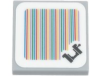 LEGO part Tile 2 x 2 with Super Mario Scanner Code Swing Pattern (Sticker) - Set 71403 3068pb2094
